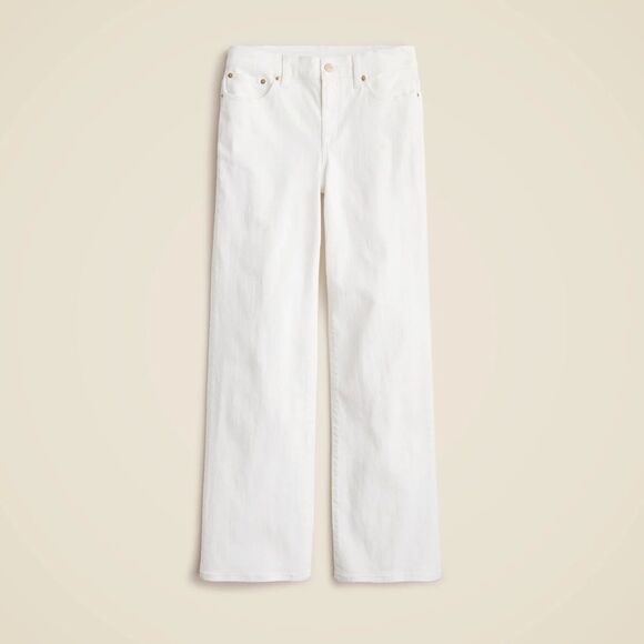 NWT J CREW Lower-rise full-length slim-wide jean in white - Picture 5 of 8